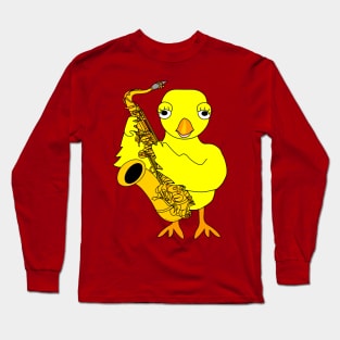 Saxophone Chick Long Sleeve T-Shirt